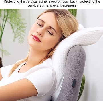 Couple Pillow for Sleeping, Memory Foam Sleeping Pillow Arm Pillow, Slow Rebound Pressure Pillow, Travel U Shape White Cuddle Pillow for Neck Support Home Travel