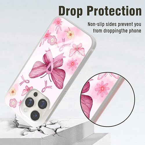 Miniatura 3 de Fundas de teléfono con cinta rosada, accesorios para sobrevivientes de concienciación sobre el cáncer de mama, regalos para mujeres, divertida, para