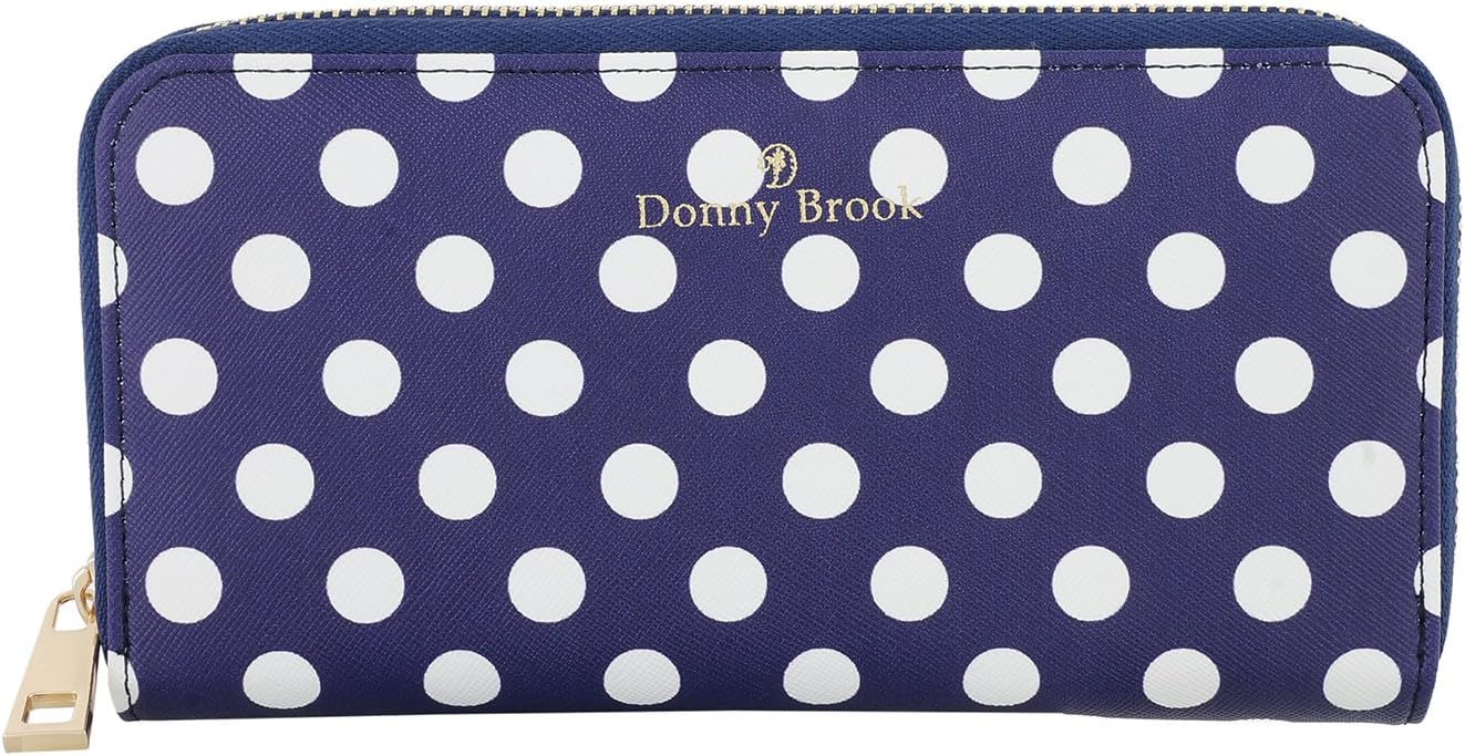 Donny Brook Women's Wallet (Blue Polka Dots)