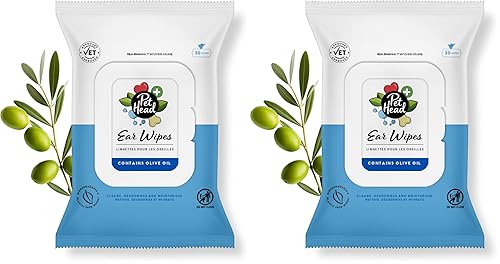 Pet Head Health Ear Wipes for Cats and Dogs |