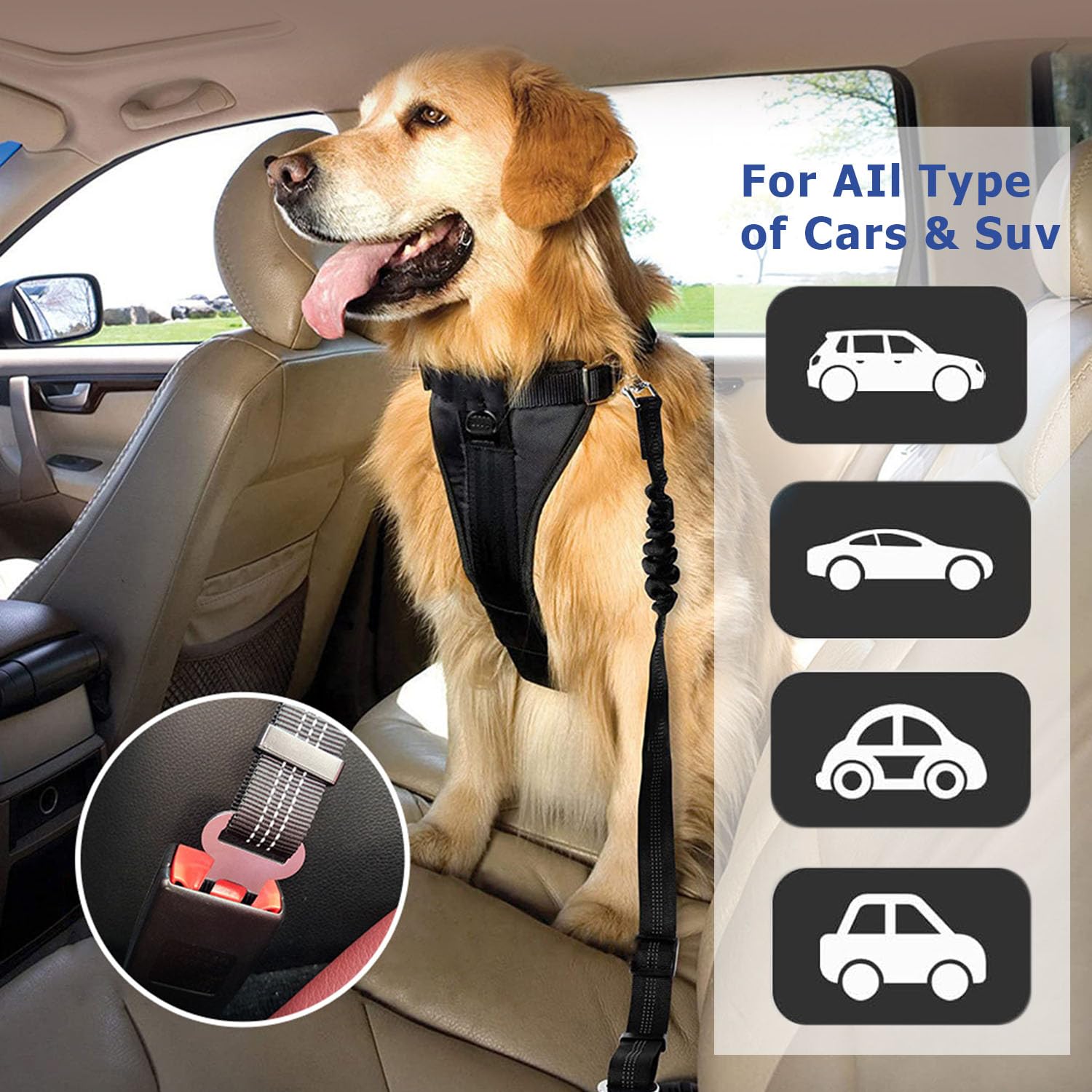 Dog Seat Belts For Cars,Dog Seat Belt Adjustable For Cars,Strong - View #11