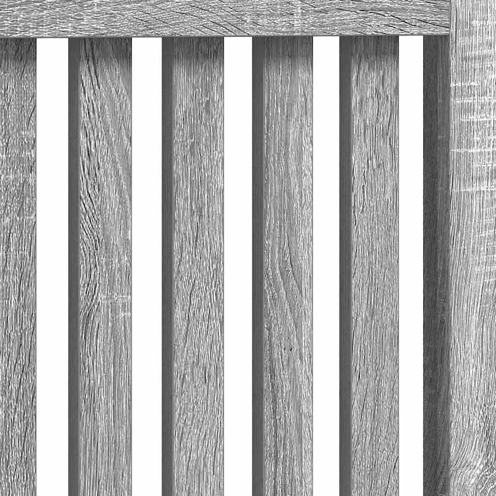 vidaXL Cubierta de Radiador Gris Sonoma 112 x 19 x 81,5 cm, Cubierta Moderna Rectangular para radiador, decoración del hogar, Resistencia al Calor, diseño de Madera, Seguridad Infantil