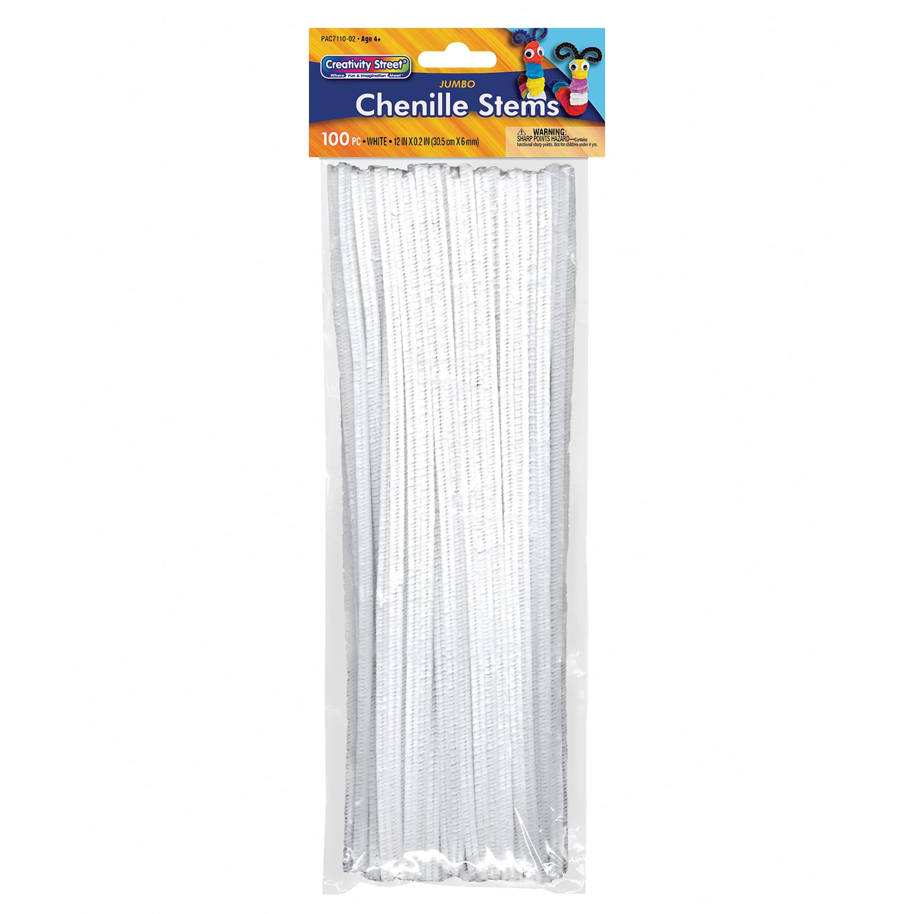Limpiapipas o chenillas de Chenille Kraft, Blanco