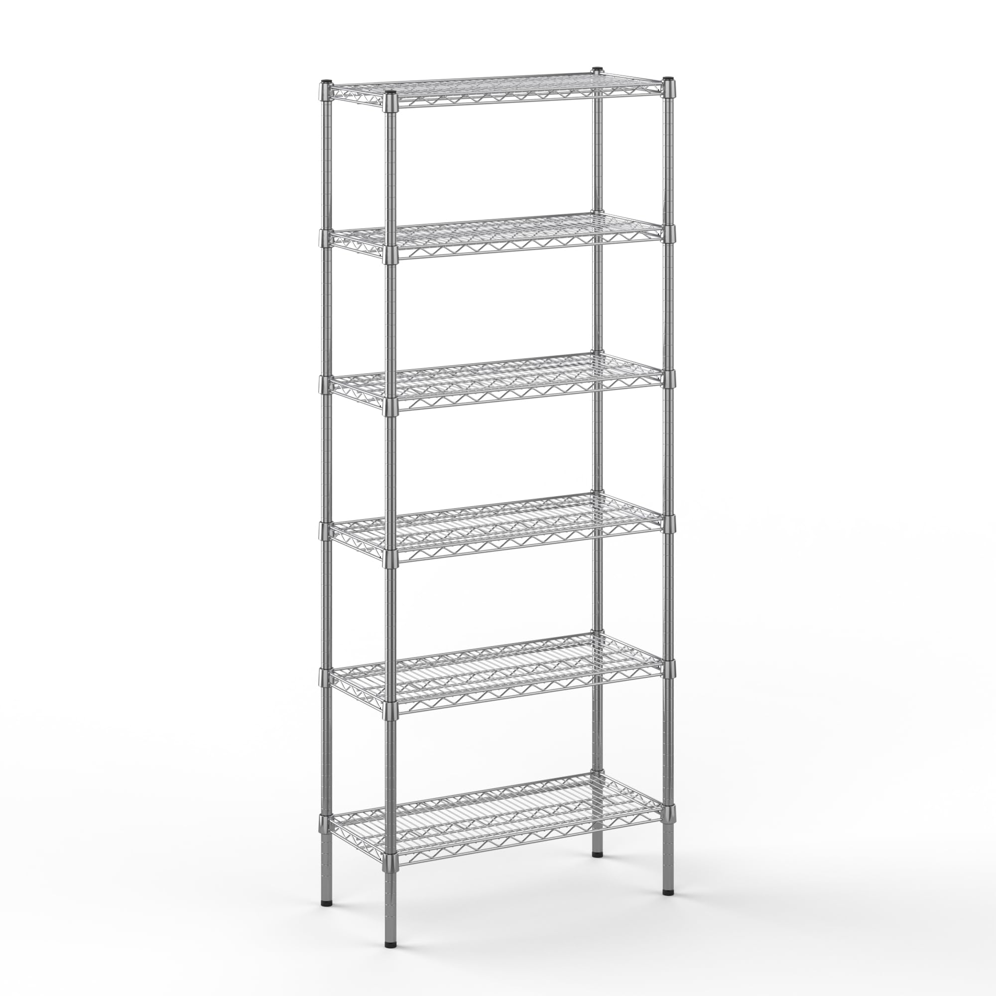 14" Deep x 30" Wide x 74" Height Wire Shelving Kit | 6-Tier | NSF Commercial Storage Rack Unit