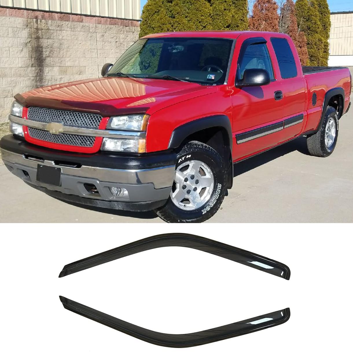 Fts 07-14 GMC Serra Standard Cab Acrylc Wndow Vsors Ran Sun Guard