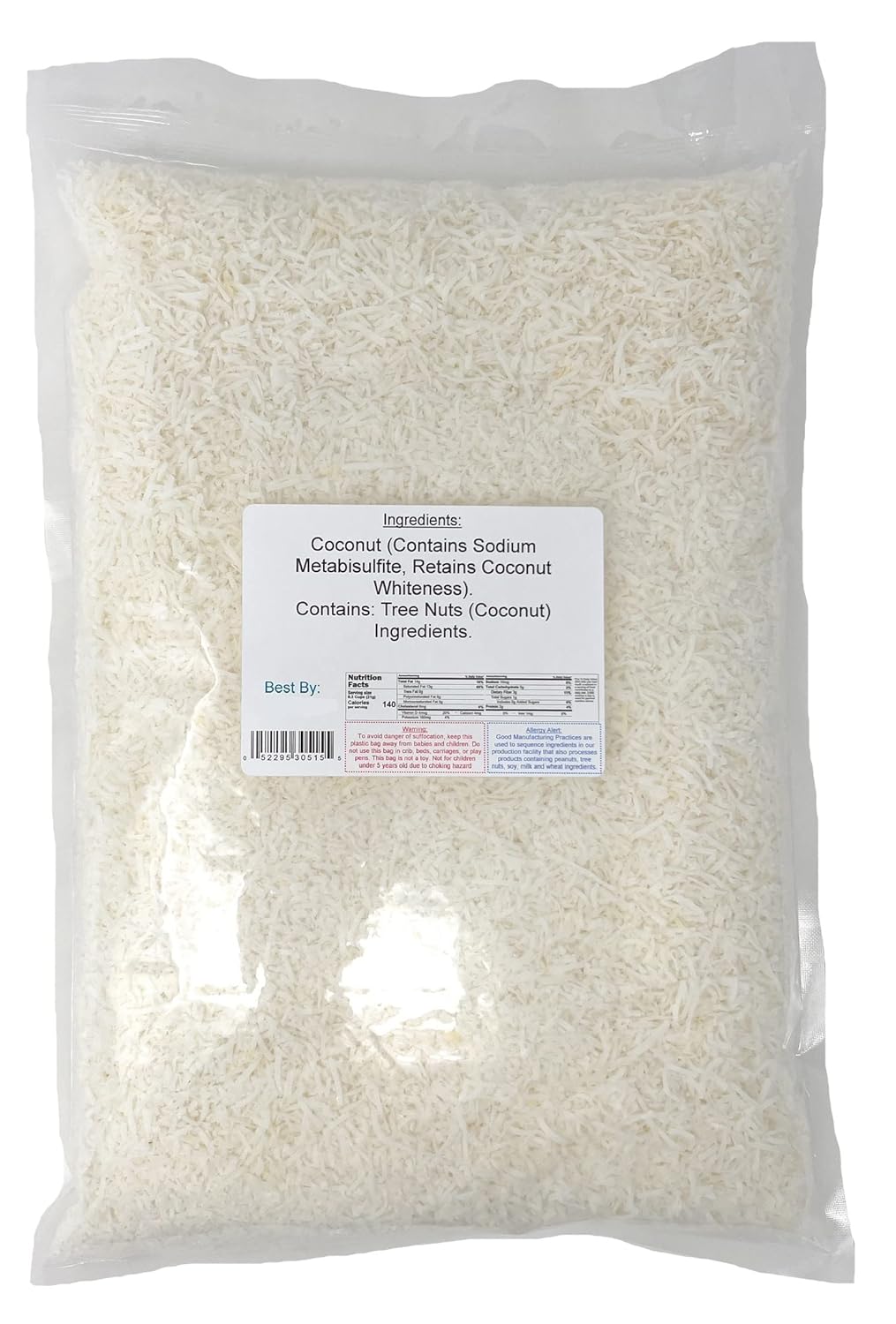 Yankee Traders Fancy Long Shredded Coconut, Unsweetened, 2 Pound