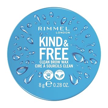 Rimmel London Kind & Free, Clear, Brow Wax, Easy to Apply, Long-Lasting Hold, No Flaking, No Residue, Lifted Brows, 0.28oz
