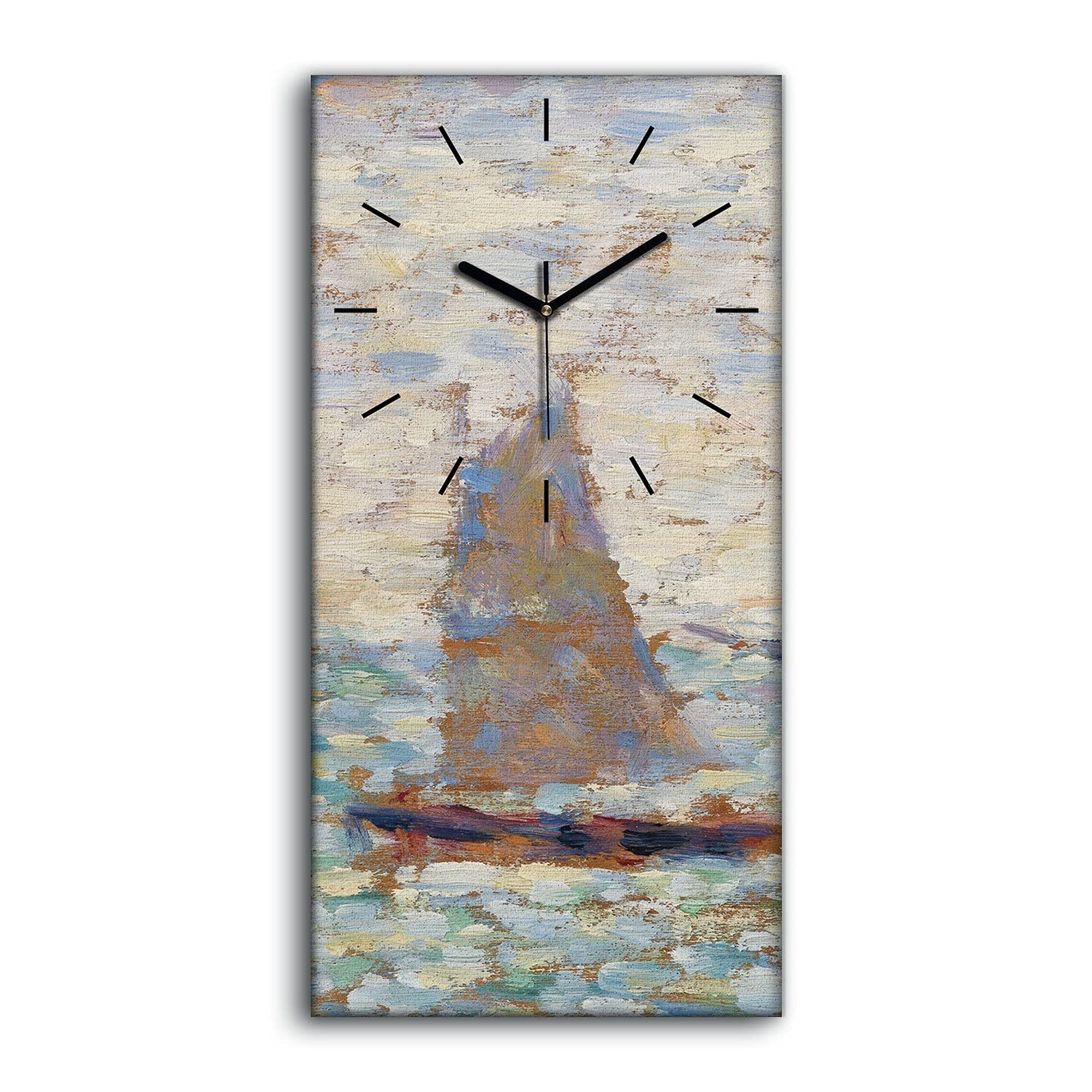 Horloge sur Toile sans Tic-Tac pour Dormir Calme Salon Tableau Toile