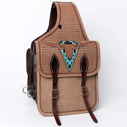 Vista 21 de HILASON Western Horse - Bolsa de sillín de cuero resistente y tradicional Bolsa de sillín Bolsa de sillín de caballo Bolsa de sillín