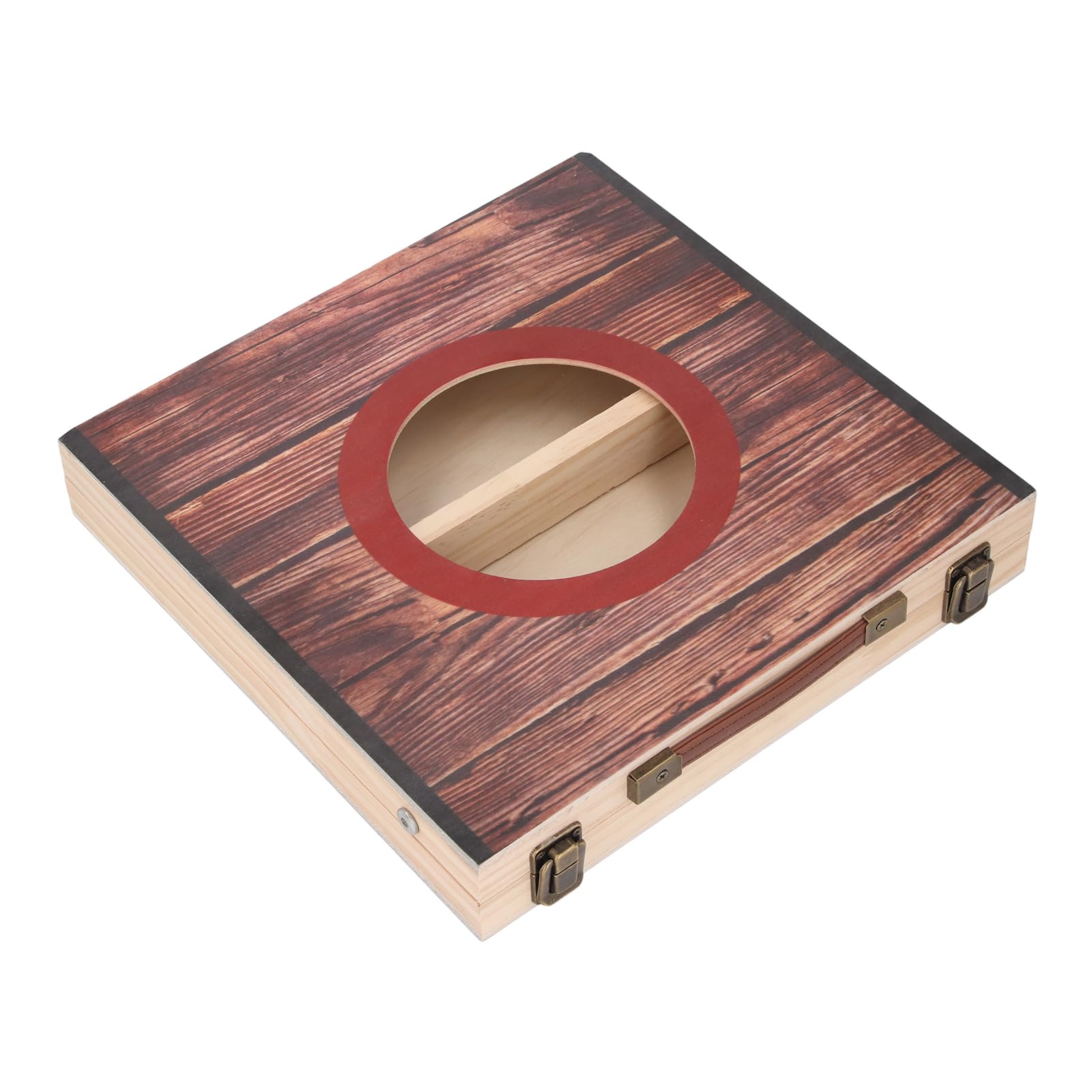 Zestaw Gier Cornhole na świeżym Powietrzu, Składany Zestaw Gier Cornhole Bean Bag na Zewnątrz (Czerwone kółko)