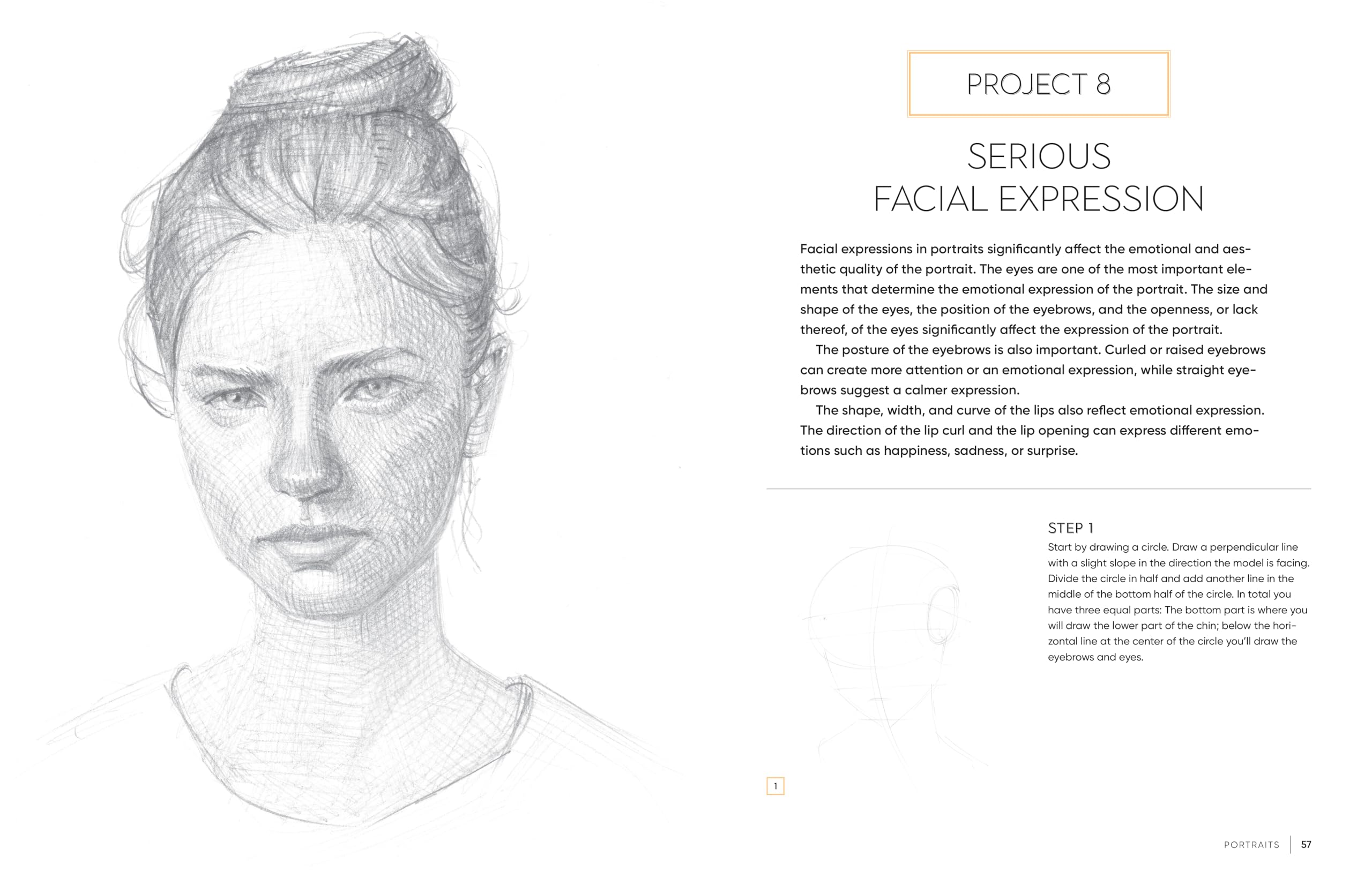 Pencil Drawing Portraits: Learn to Draw Faces, Features, and More With Step-by-Step Pencil Projects Perfect for Beginners