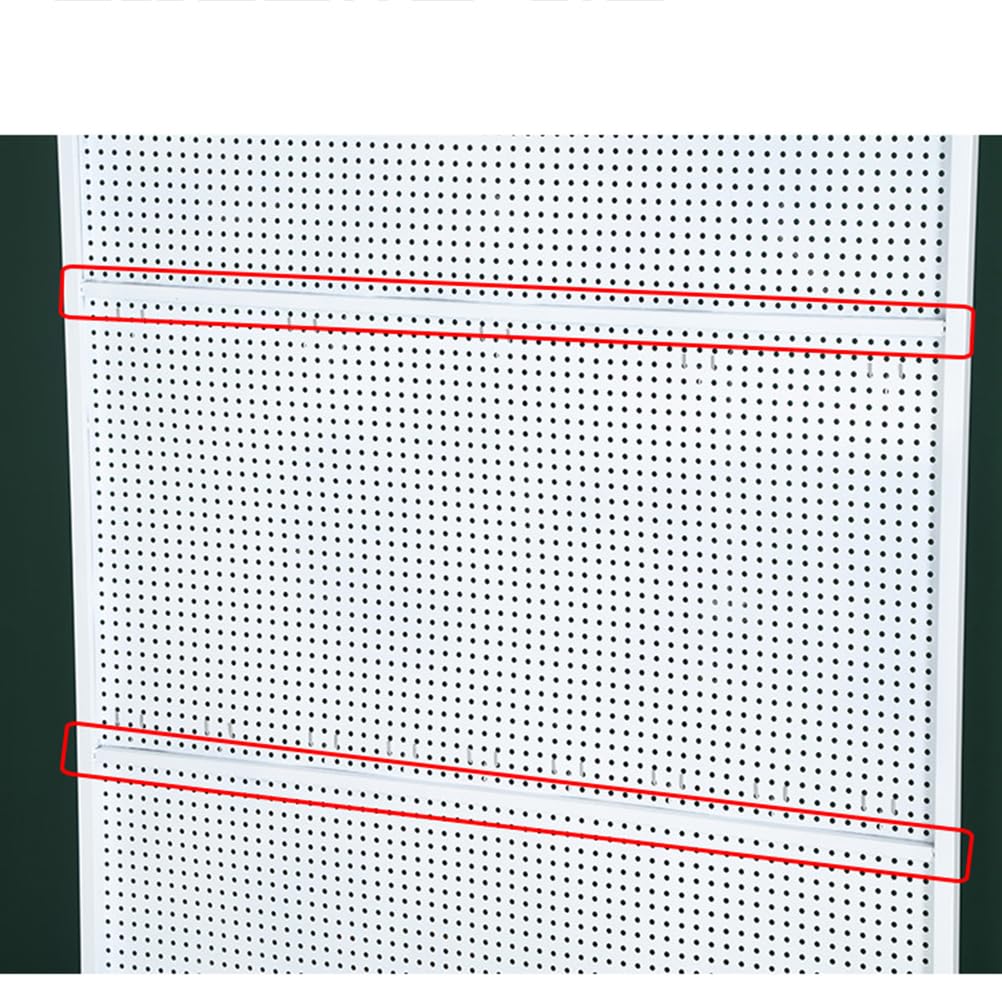Yiustldd - Soporte de exhibición para tablero perforado con ruedas, panel de metal, organizador de tablero de clavijas móvil para tienda, cocina, 120 x 50 x 40 cm