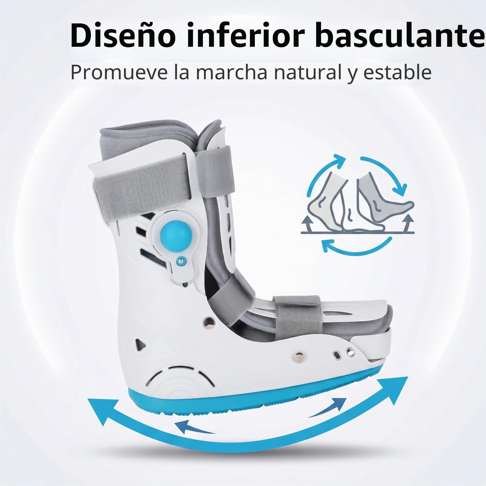 Walker Bota de fractura inflable para cirugía del tendón de Aquiles, esguinces de tobillo, pie roto (S)