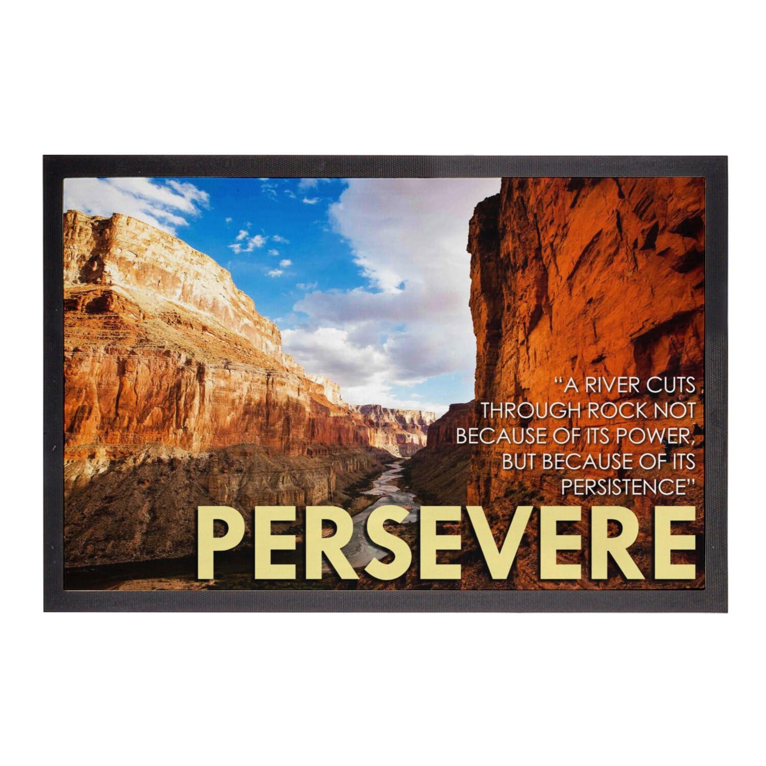 Paillasson anglais 75x50cm tapis entrée anti saleté citation motivation