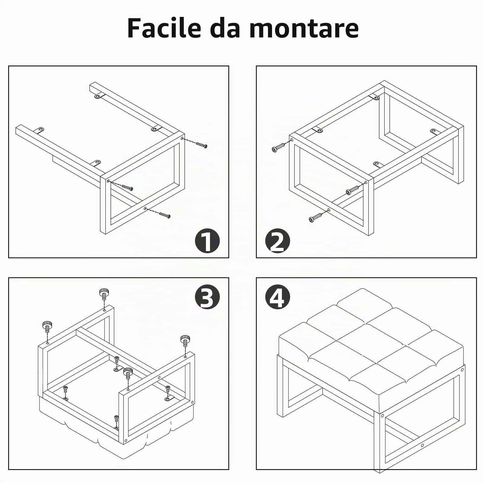 Aibiju Piccolo poggiapiedi, Ottomano Rettangolare con Seduta Imbottita in Ecopelle, Sgabello per Cambiare Scarpe, Poggiapiedi per Divano Posti A Sedere Extra per Soggiorno, Rosa YD-JD139P
