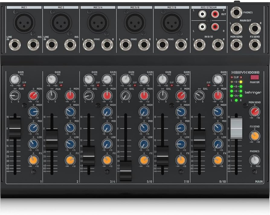 Behringer 6チャンネル DJミキサー アナログ Xenyx1003B Amazon.com: Behringer XENYX 1003B Premium Analog Mixer with 5 Mic