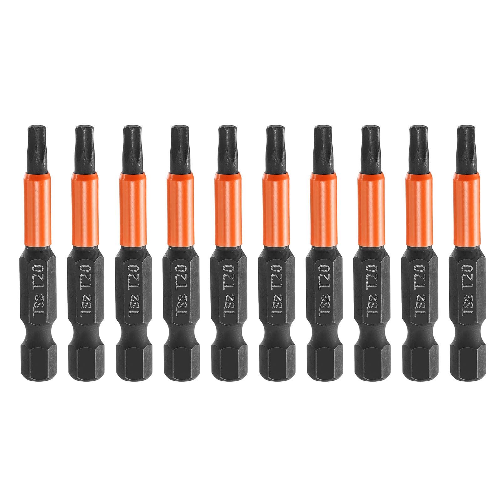 sourcing map 10pcs T20 Torx Head Screwdriver Bit 50mm Long 1/4" Hex Shank — image 1
