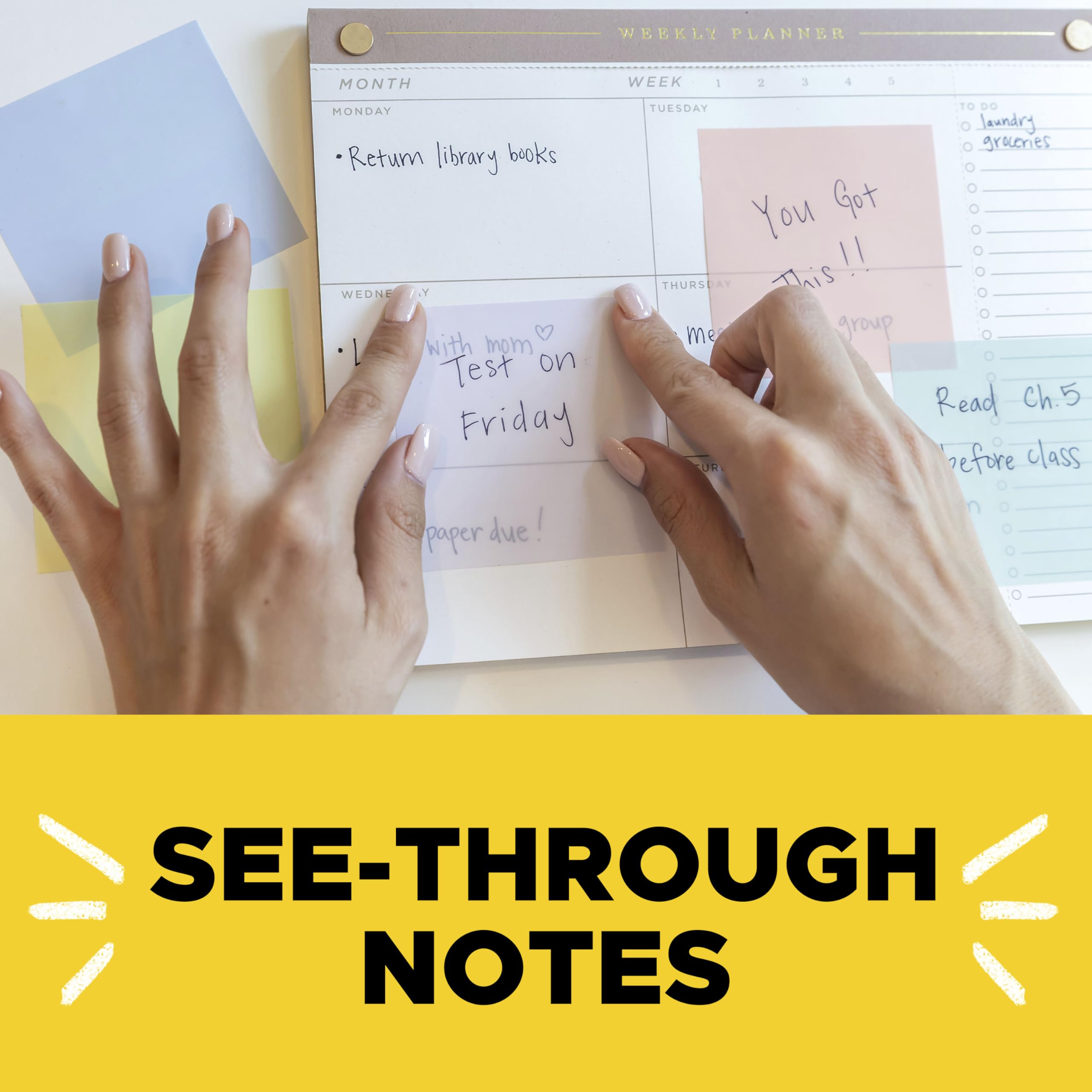 Post-it Transparent Notes - Pastel Pads -3 Post-it Transparent Notes - Pastel Pads -3