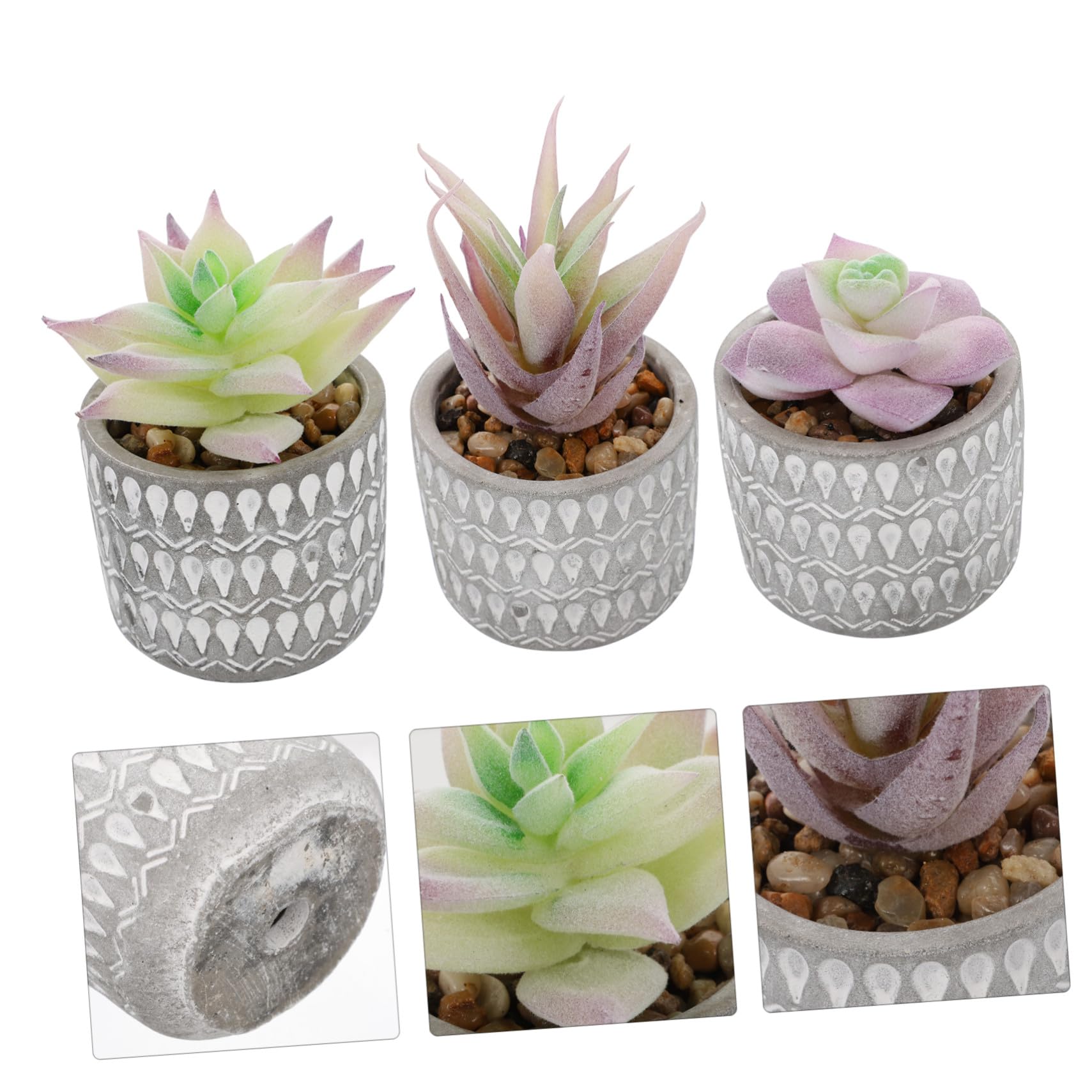 3 pezzi Piante Grasse Finte in Vaso Simulazione Realistica Decorazione per e Bar Piante Finte Piccole per Interni con Effetto e Atmosfera Accogliente
