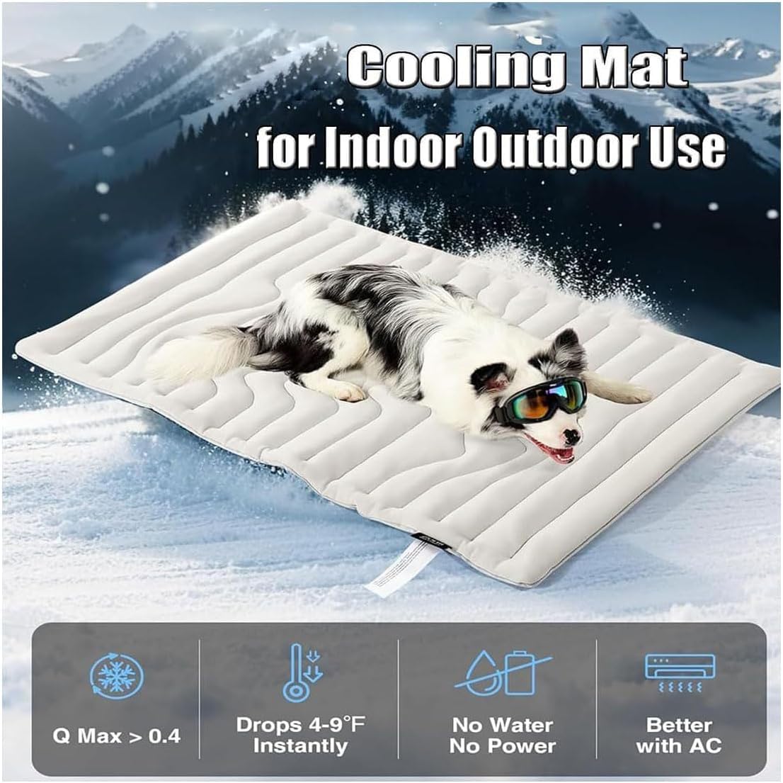 Kobold Original Tappetino Refrigerante Per Cani,autorefrigerante, Pieghevole, Adatto A Cani E Gatti (Beige,S)