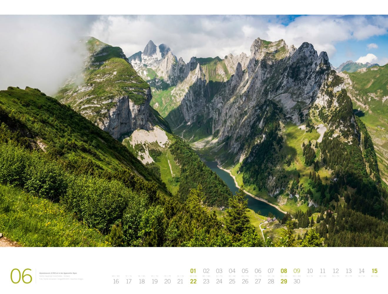 Alpen - Ackermann Gallery Kalender 2025, Wandkalender im Querformat (66x50 cm) - Großformat-Kalender / Hochwertiger Panorama-Kalender Berge und Natur