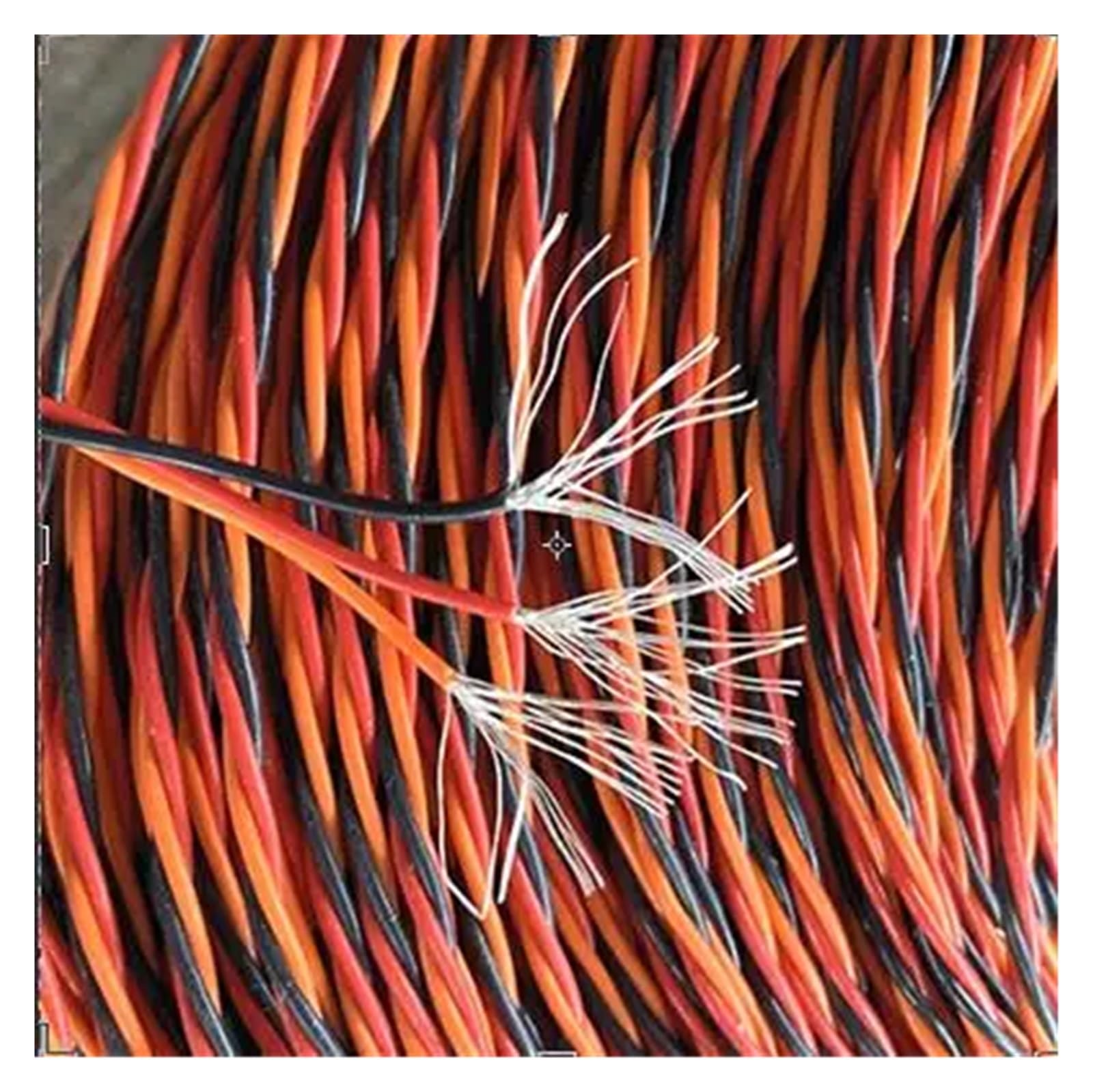 UL (PVC) Draht- und Kabelkompensationsleitung, versilberter Draht, versilbert, verseilt, geeignet für interne Kabel, Signalleitung, 2-adrig, 3-adrig, Stromkabel (3p, Orange, Rot, Schwarz)