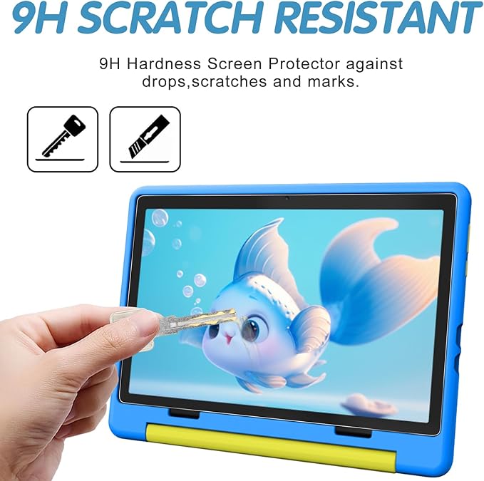 Protector de Pantalla para Tablet URAO Kids 10.1 Pulgadas, Vidrio Templado 9H, 2 Unidades miniatura 3