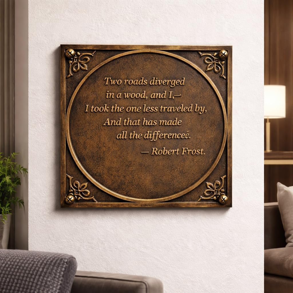 Personalized 3D Brass Name Plaque for Home & Gate | Custom Family Name, Crest, Portrait or Quote | Wall & Outdoor Decorative Sign | Brass, Antique & Bronze Finish (10"X10"IN)