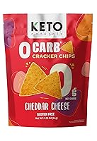 Vista 1 de Keto crackers cero carbohidratos sin azúcar (queso cheddar) deliciosas galletas bajas en carbohidratos sin gluten, saludables para adultos y niños
