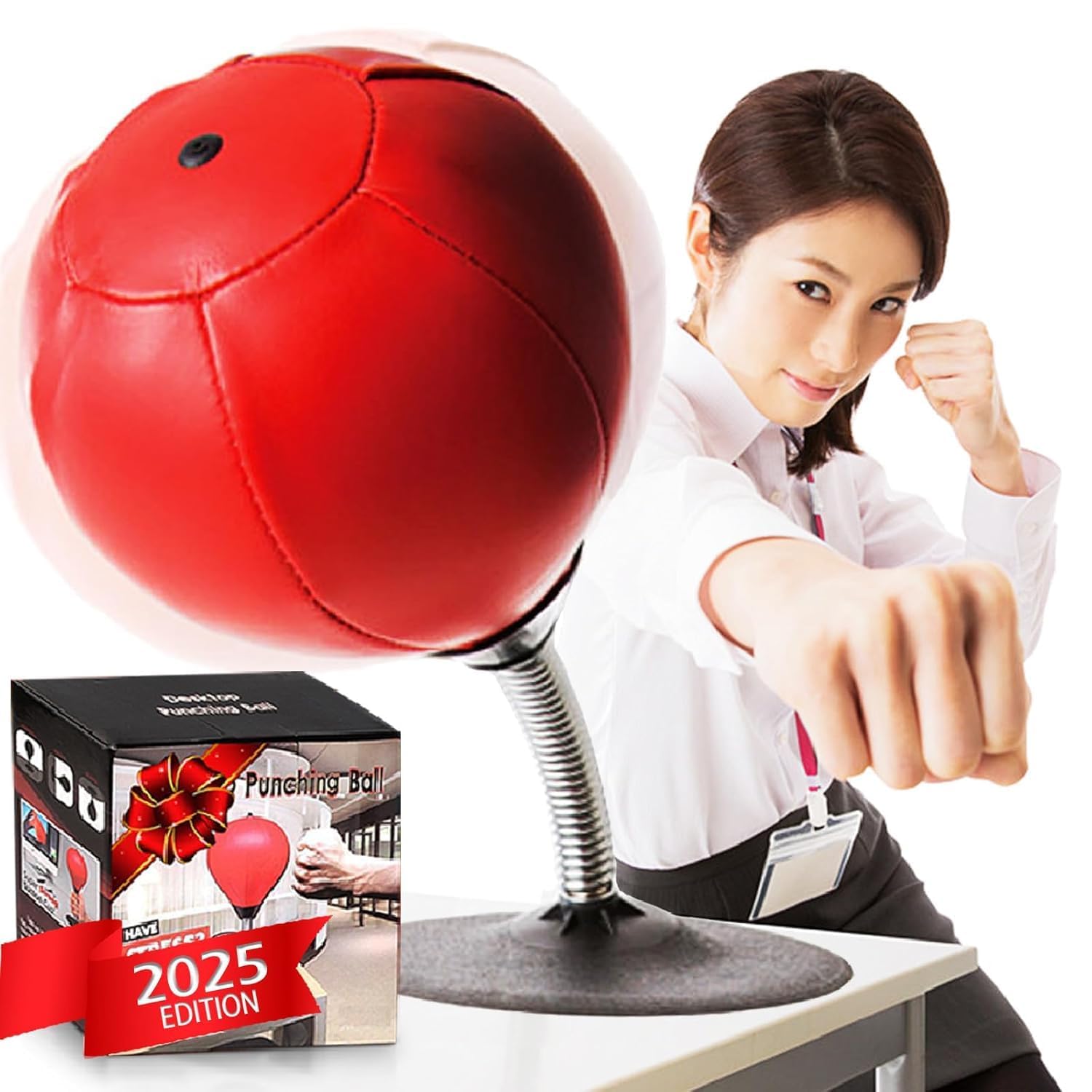 Free Standing Desktop Punching Ball Stress Buster Relief with Stand Boxing Punch Ball with Suction Cup to Reflex Strain and Tension Toy's for Boy's-picture-11