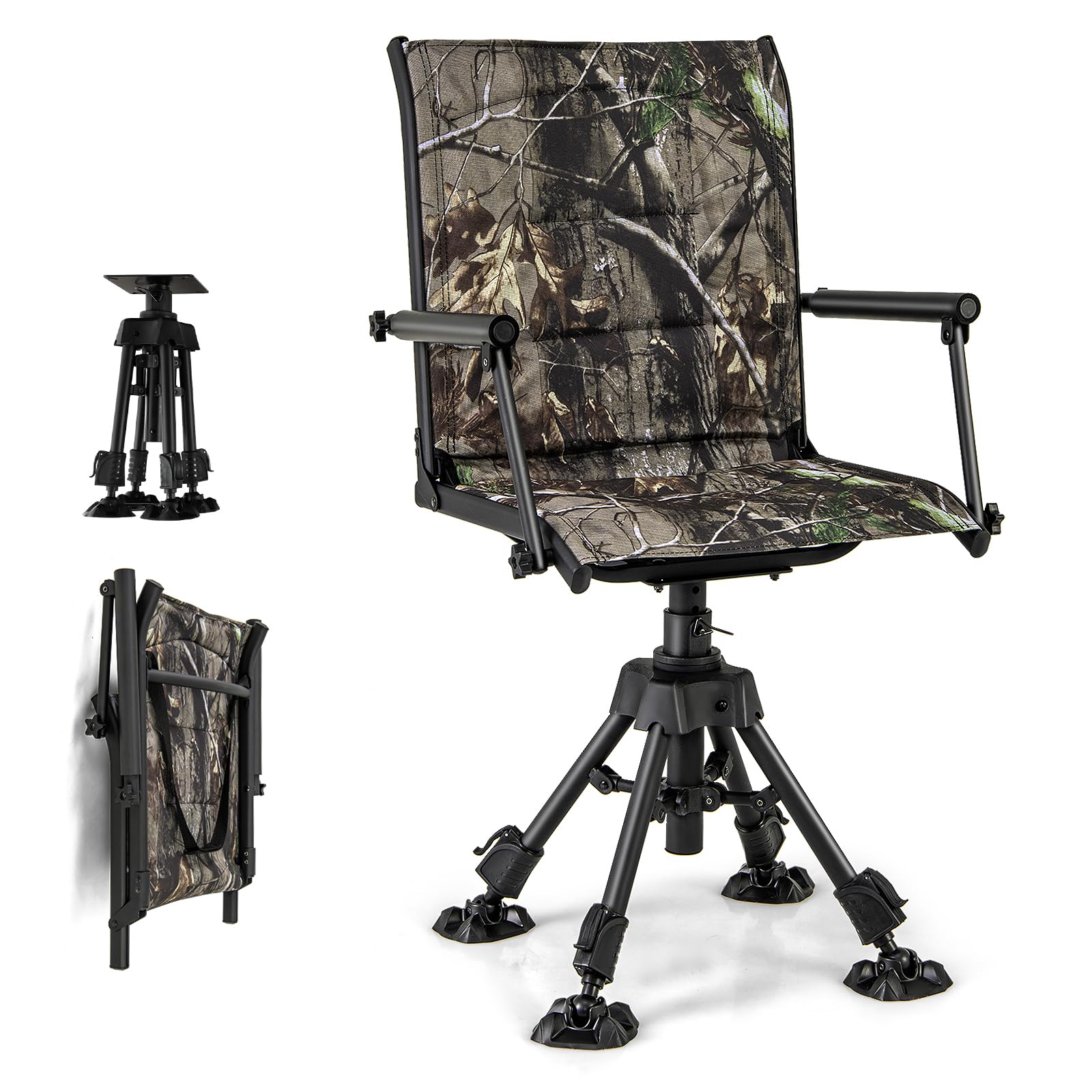 HAPPYGRILL all-terrain swivel hunting chair