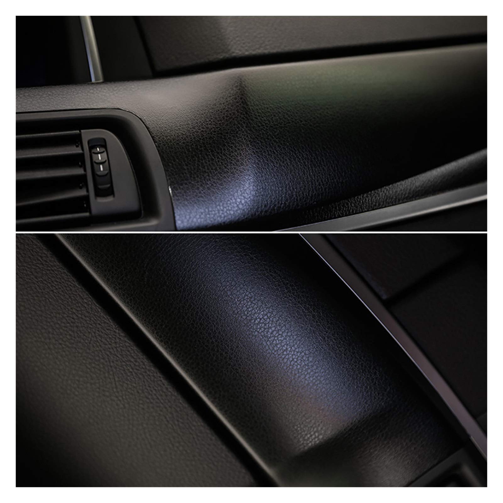 Auto Schutz Carbon Folie, 30x100cm Leder Muster PVC Adhesive Vinyl Film Aufkleber wasserdichte Dekoration Farbe ändern Abziehbild-Vinyl-Verpackung for Auto-Motorrad(Transparent,50x600cm)