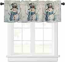 XBDDZSW Cortinas De Navidad Lindo Papá Noel Muñeco De Nieve Árbol De Navidad Regalo Copo De Nieve Invierno Vacaciones Feliz Año Nuevo Patrón Estampado Cortina Dormitorio Sala De Estar Decoración