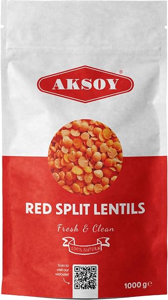Aksoy Premium Quality Red Split Lentils 1KG