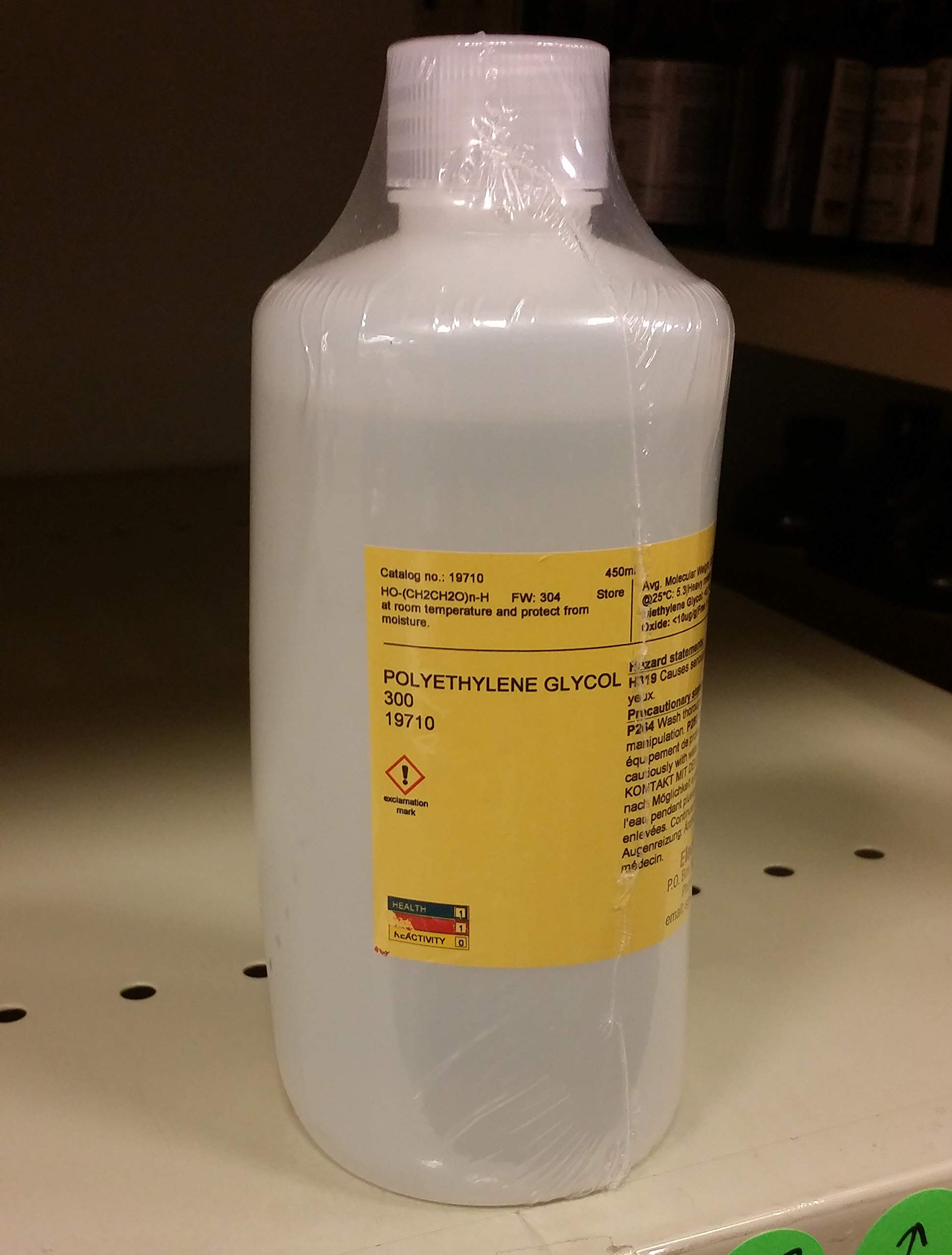 Polyethylene Glycol PEG 300 Viscous Liquid, 450ml