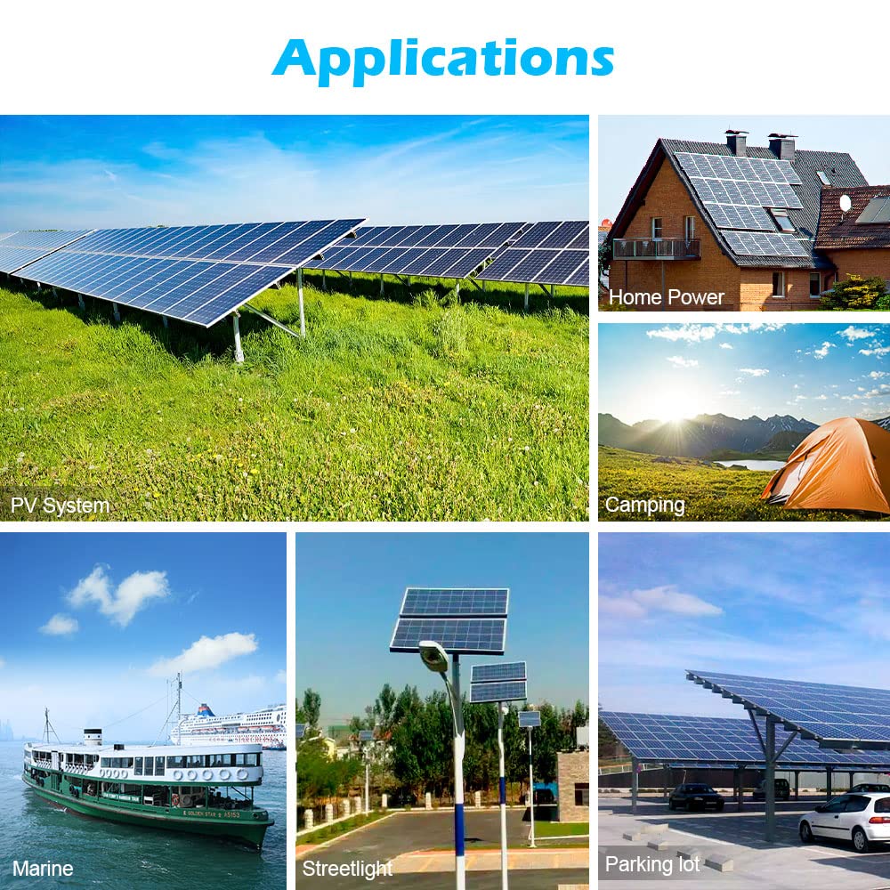 SUNGOLDPOWER 400 Watt Solar Panel, 2PCS 200W Monocrystalline Solar Panels for 12V/24V/48V System, High Efficiency Solar Module Grade A Solar Cell for RV, Boat, Marine, Rooftop and Off-Grid