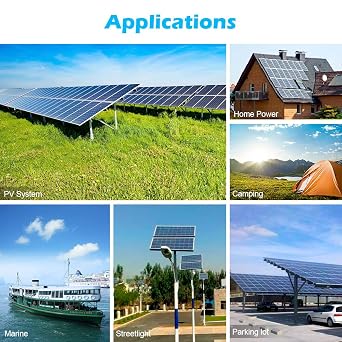 SUNGOLDPOWER 200 Watt Solar Panel, 2PCS 100W Monocrystaline Solar Panels for 12V/24V System, High Efficiency Solar Module Grade A Solar Cell for RV, Boat, Marine, Rooftop and Off-Grid