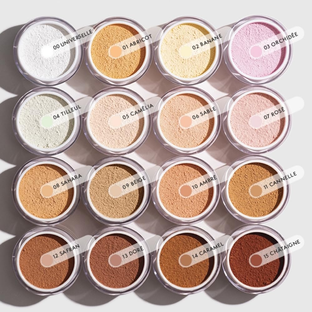 New T.LeClerc – Mattierendes freies Puder 05 Kamelien – 20 g – Reispulver für das Gesicht, langer Halt, mattierend, mattierend, Kontrolle des Glanzes – hergestellt in Frankreich, vegan