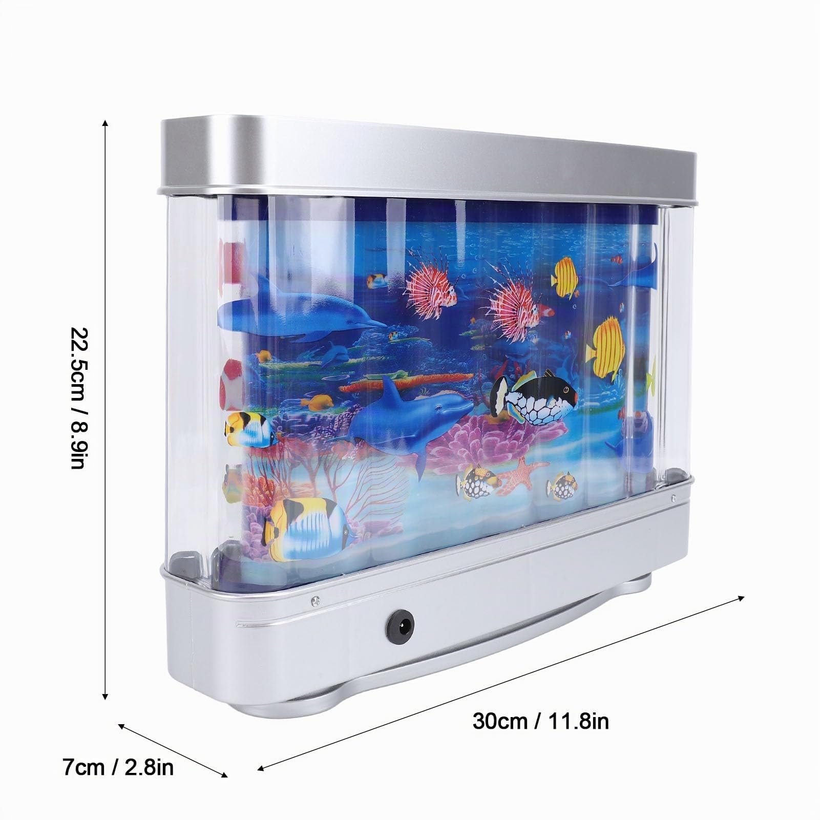 Mini Acquario per Pesci Finti, Acquario Artificiale con Pesci in Movimento, Lampada Decorativa per Acquario Finto Dinamico Realistico, Luce Notturna, Giocattolo Virtuale per