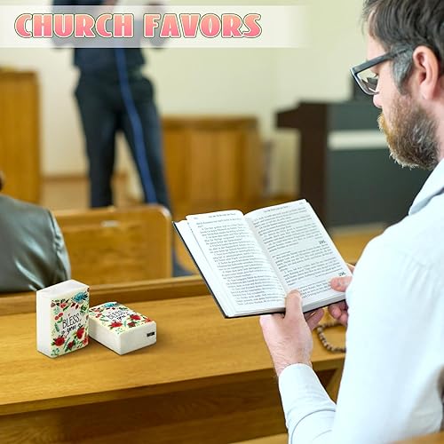 Miniatura 6 de Therwen Paquete de 100 pañuelos de bolsillo a granel, 1000 hojas, mini pañuelos a granel, 3 capas, tamaño de viaje pequeño, tamaño de bolsillo