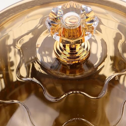 Miniatura 5 de EXCEART Bandeja de aperitivos de Oriente Medio con cubierta para golosinas Eid Nuts Frutos secos Fiesta Plato de té Celebraciones en el hogar