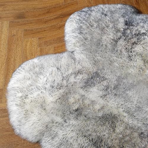 Vista 33 de Alfombra de piel de oveja auténtica de alta calidad, piel de oveja australiana, esponjosa, de lujo, natural, de piel de cordero esponjosa, funda