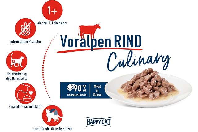 Foto 2 de 5 de Happy Cat Culinary Meat in Sauce Voralpen Rind Pouch 85 g