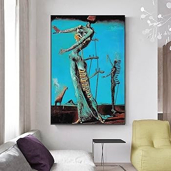 Amazon.co.jp: サルバドール・ダリ燃えるキリン有名なキャンバス