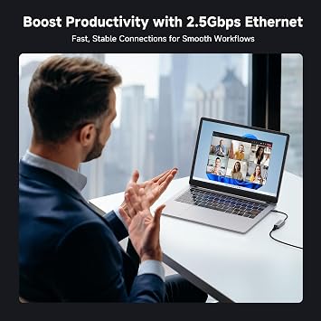 Cable Matters USB C to 2.5Gb Ethernet Adapter, 2.5 Gigabit Network Speed