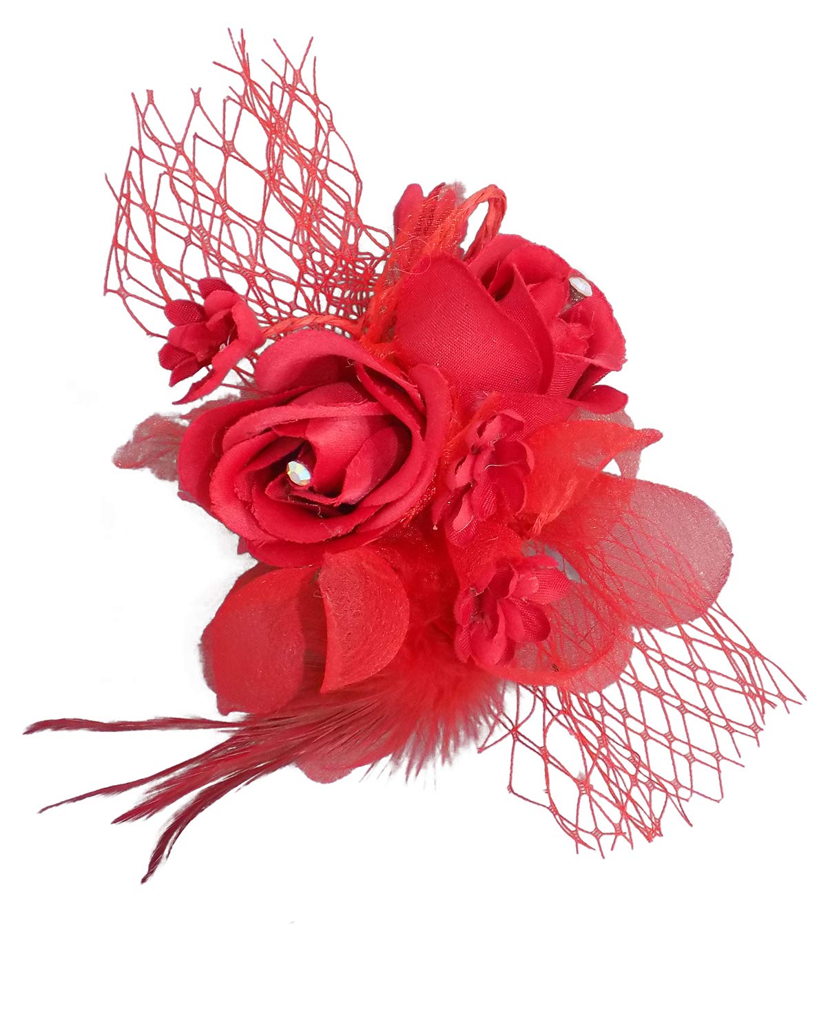 AASA Colorful Artificial Flowers Hair Clips Pins For Women and Girls Hair Accessories 20 Grams Pack of 1 (M-1 Red) (B07RRKPYPG) Amazon Price History, Amazon Price Tracker
