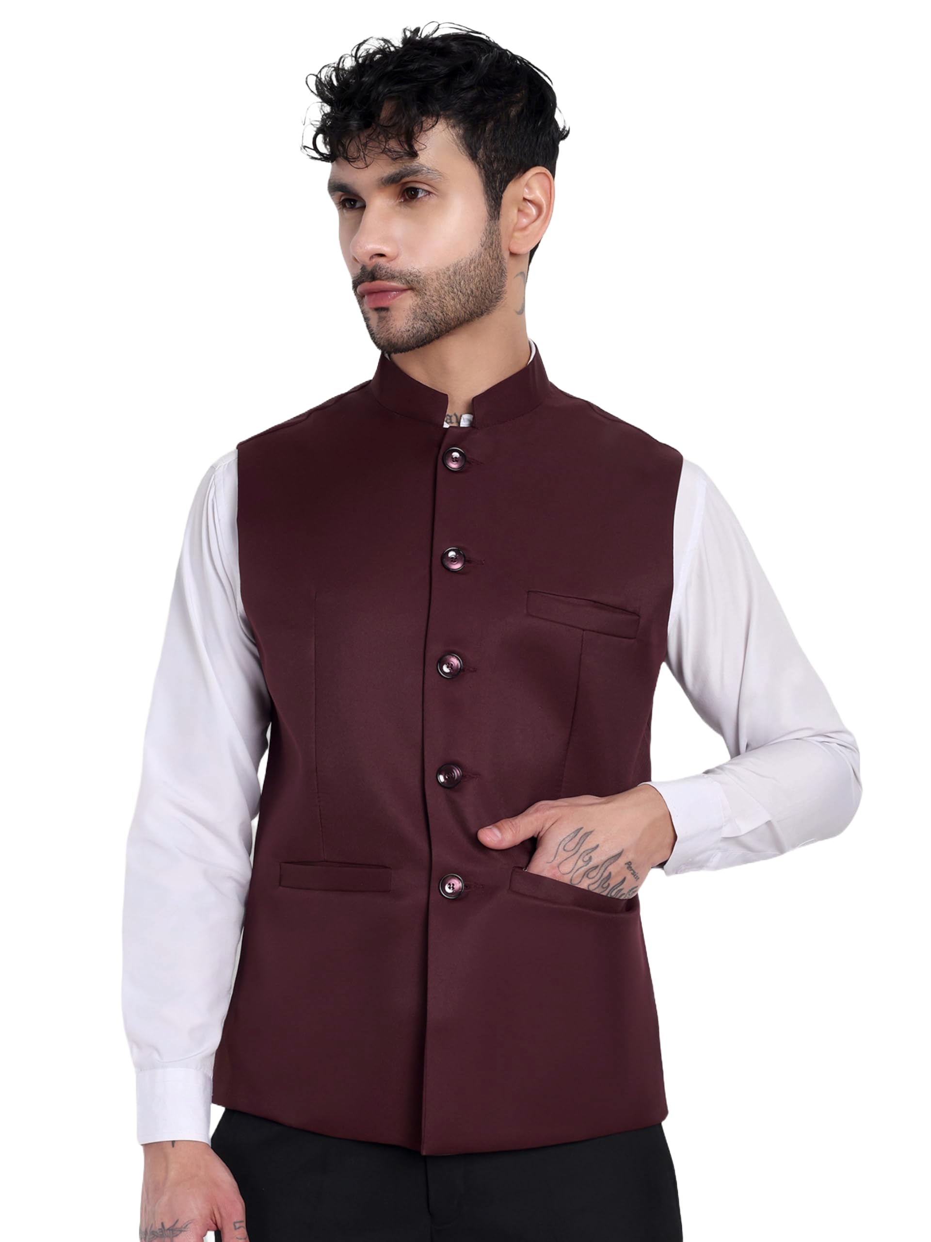 rocksy Nehru Jacket, Modi Koti for Men, Cotton Waistcoat for All Occasion: Diwali, Wedding, Ethnic, Office Party, Formal and casual Look-picture-13