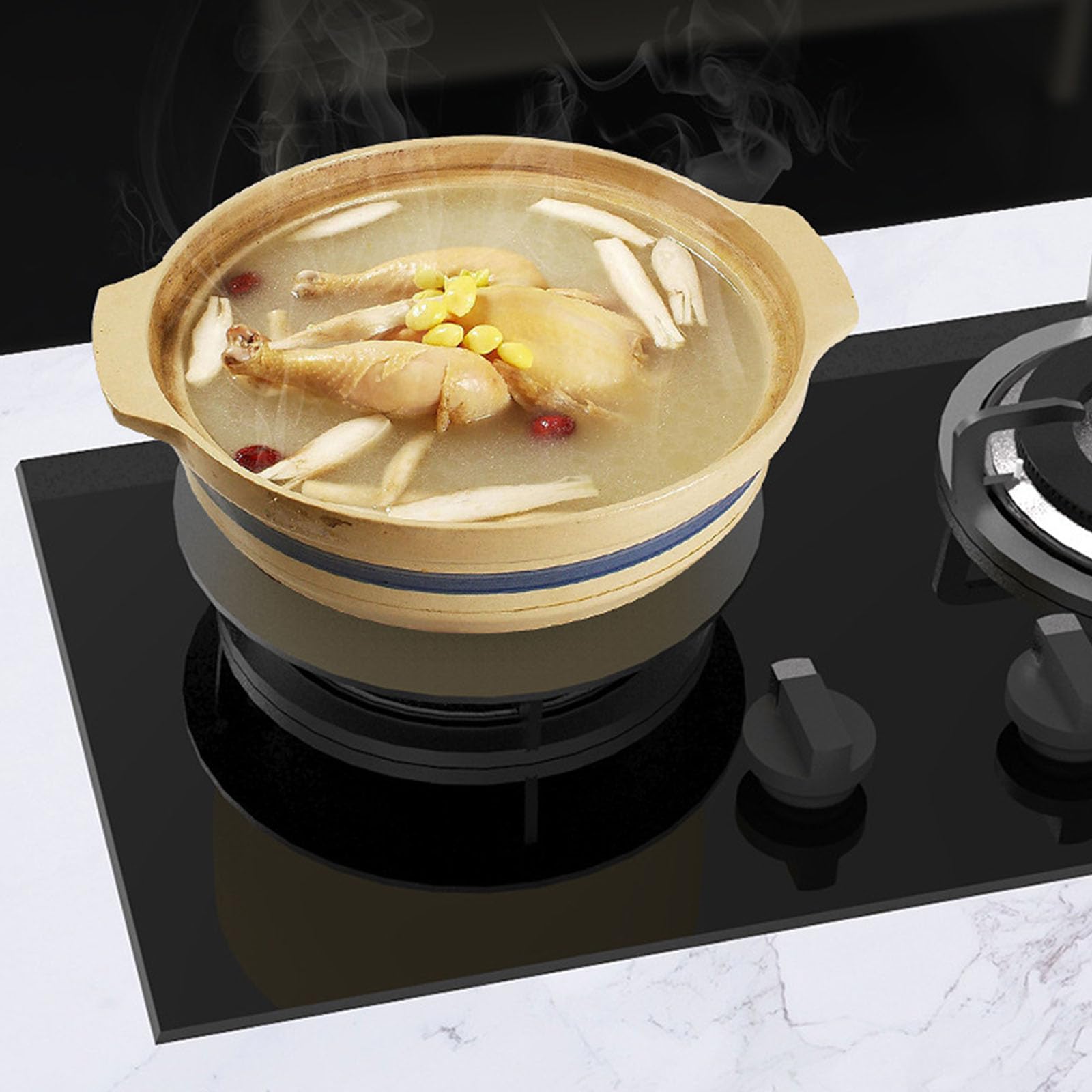 Placa difusora de calor de aluminio, redonda, bandeja de descongelación rápida, accesorio de utensilios de cocina para estufa de gas, 6 mm de grosor, 28 cm, 24 cm