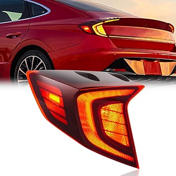 TODO Full LED Tail Light Assembly Compatible with 2020 2021 2022 Hyundai Sonata Hybrid/Ultimate/Limited Sport/N Line Brake Light Replace 92401-L0000 HY2804167 92401-L0100 Left/Driver Side