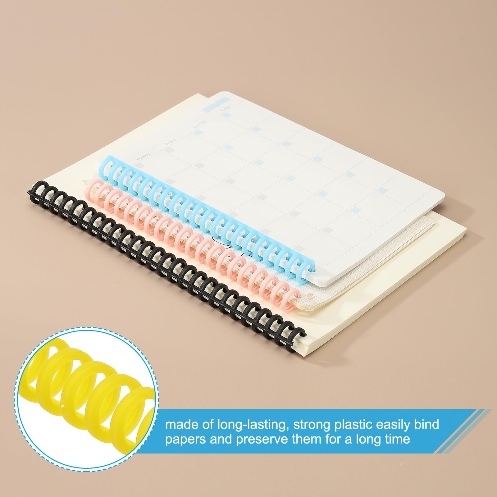 PATIKIL 12mm(1/2") Plastic Spiral Binding Coils - Image 3